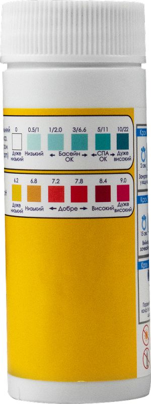 Тест-полоски для бассейна AquaDoctor Cl/pH, 50 шт.
