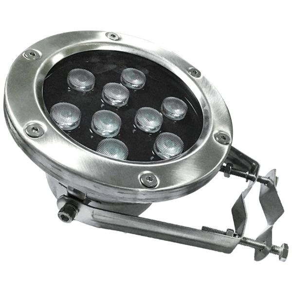 Прожектор для фонтана Aquaviva (9LED 9 Вт 12/24 В) RGB на трубу