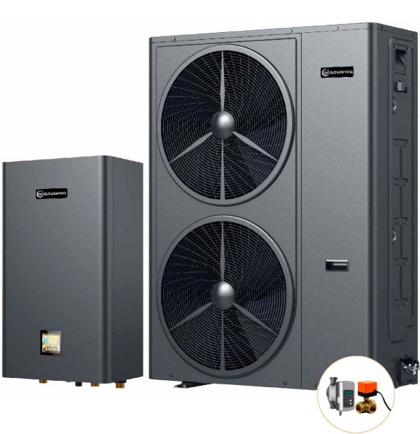 Инверторный тепловой насос для дома Aquaviva Plus 20T (19.83 кВт), циркуляционный насос + трехходовой клапан
