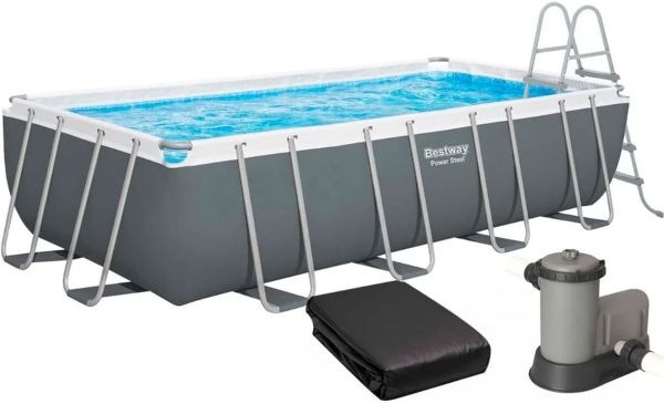 Каркасный бассейн Bestway 56465 (549x274x122 см) с картриджным фильтром, лестницей и тентом