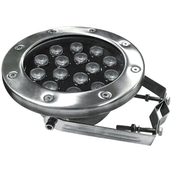 Прожектор для фонтана Aquaviva (15LED 15 Вт 12/24 В) RGB на трубу 