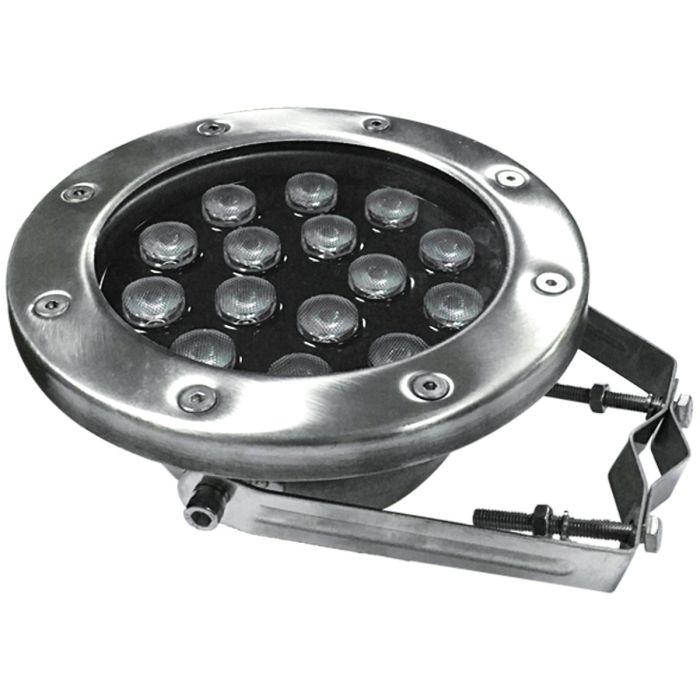 Прожектор для фонтана Aquaviva (15LED 15 Вт 12/24 В) RGB на трубу 