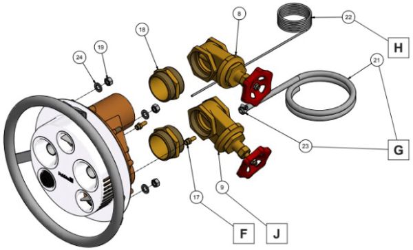 Комплект обвязки противотока Pahlen Jet Swim 2000, под cборный каркас