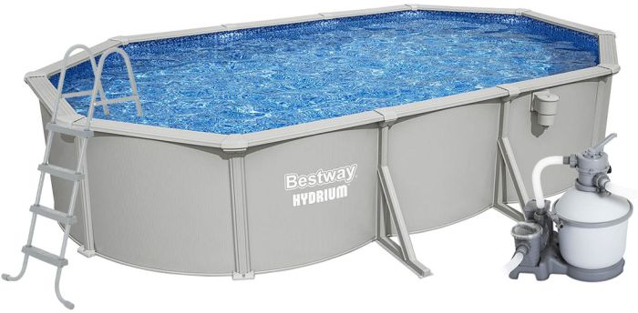 Сборный бассейн Bestway Hydrium 56369 (610х360х122 см) с песочным фильтром, лестницей и тентом