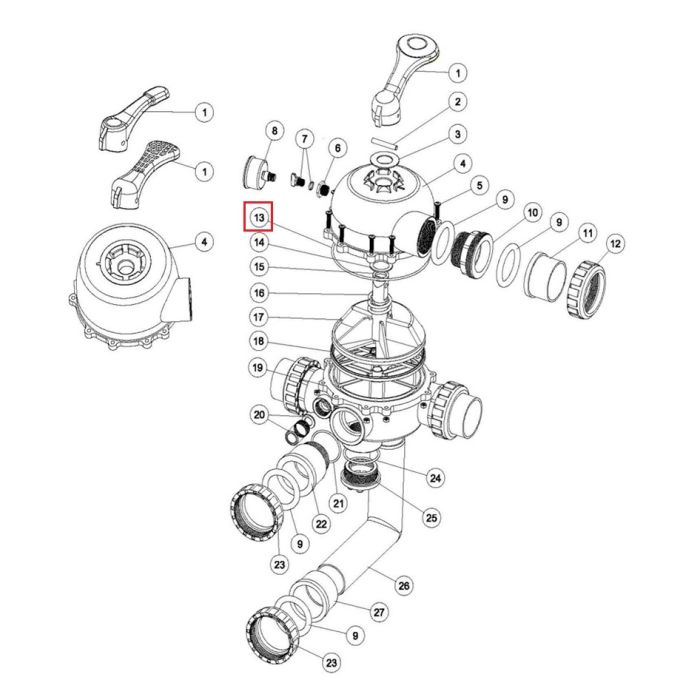 Уплотнительное кольцо Emaux клапана MPV-04 (02011009)