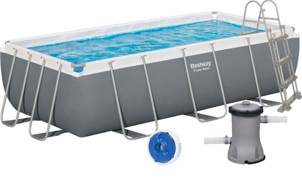 Каркасный прямоугольный бассейн Bestway 56441 (404х201х100 см) с картриджным фильтром и лестницей