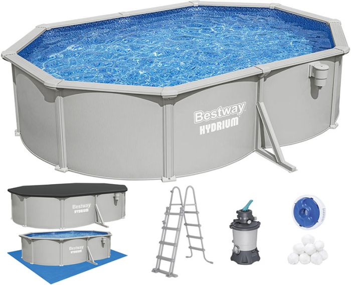Сборный бассейн Bestway Hydrium 56586 (500x360x122) с песочным фильтром