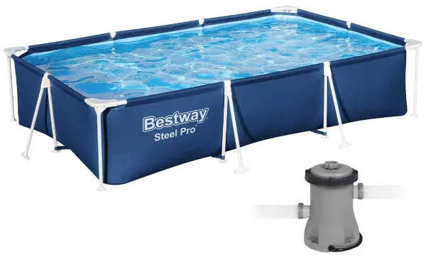 Каркасный бассейн Bestway 56411 (300х201х66 см) с картриджным фильтром