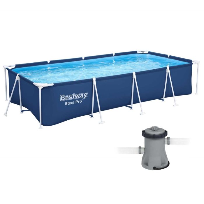 Каркасный бассейн Bestway 56424 (400х211х81 см) с картриджным фильтром