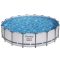 Каркасный бассейн Bestway 56462 (549х122 см) с картриджным фильтром, лестницей и защитным тентом