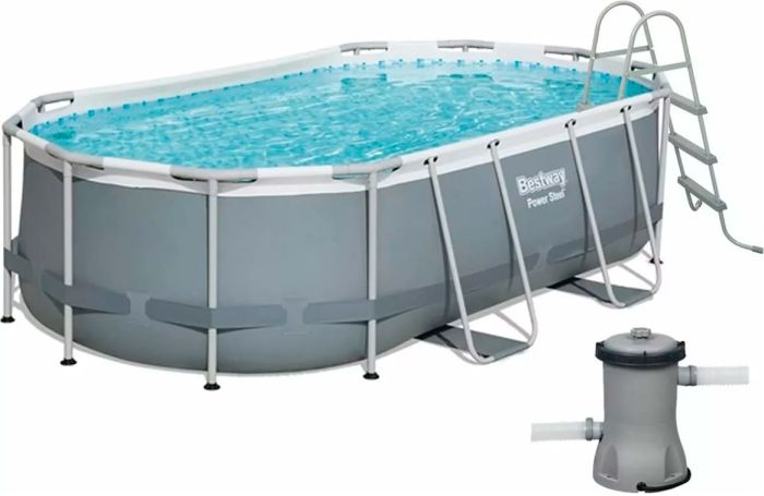 Каркасный бассейн Bestway 56620 (427х250х100 см) с картриджным фильтром и лестницей
