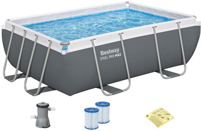 Каркасный бассейн Bestway 56629 (282х196х84 см) с картриджным фильтром