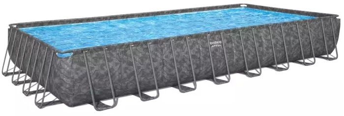 Каркасный бассейн Bestway Grey 561KJ (956х488х132 см) с песочным фильтром, тентом и лестницей