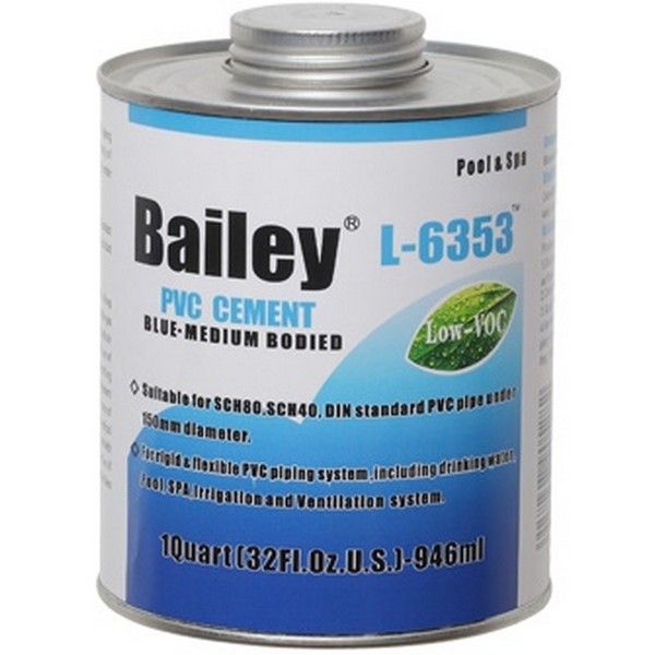 Клей для труб ПВХ Bailey L-6353 473 мл, синий