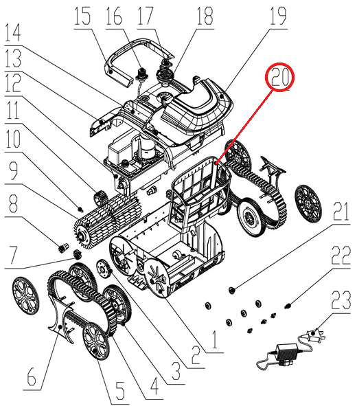 Корзина фильтра к пылесосу Wybotics WY200, (Filter basket №20/WY200)