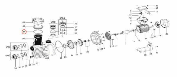 Уплотнительное кольцо крышки префильтра насоса QP Starpump Pro (214330)