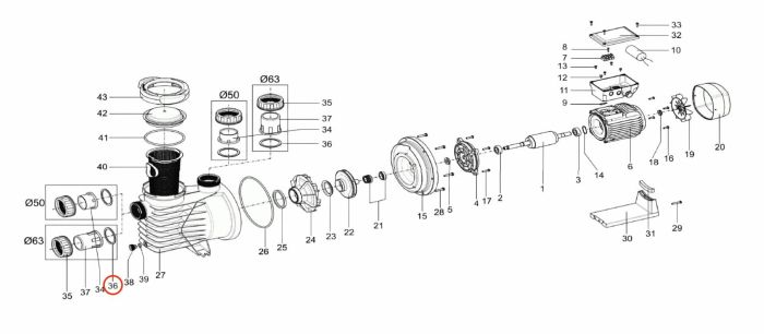 Уплотнительное кольцо муфты насоса QP Starpump Pro (221162)