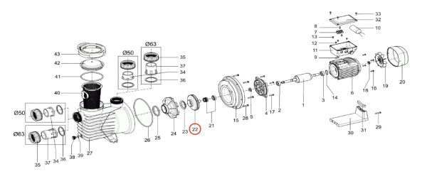 Крыльчатка насоса QP Starpump Pro 0.75 T (221548)