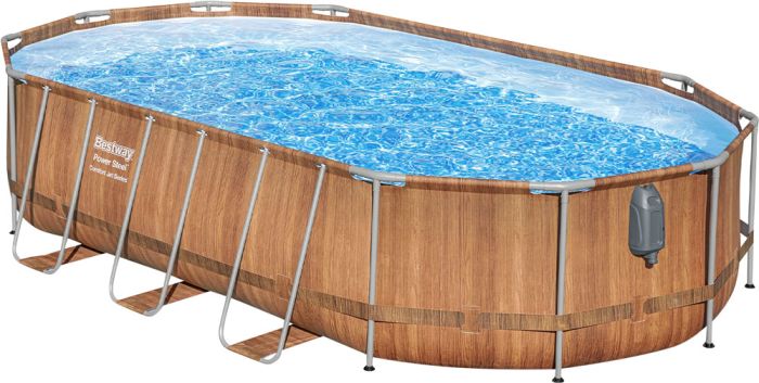 Каркасный бассейн Bestway 56719 (610х366х122 см) с гидромассажем, картриджным фильтром и лестницей