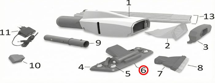 Набор из 3 щеток Kokido для пылесоса Telsa EV15CBX/EU