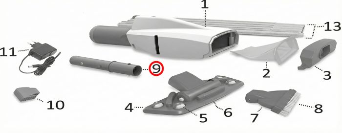 Ручка-коннектор Kokido для пылесоса Telsa EV15