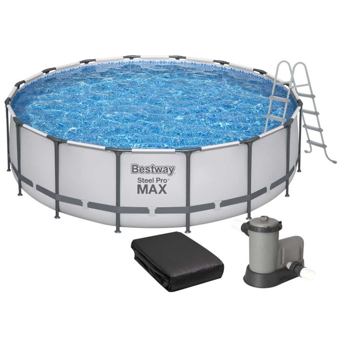 Каркасный бассейн Bestway 5612Z (488х122 см) с картриджным фильтром, лестницей и тентом