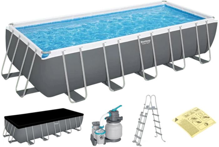 Каркасный бассейн Bestway 5612B (640х274х132 см) с песочным фильтром, лестницей и тентом