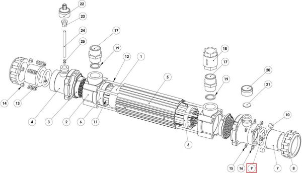 Уплотнительное кольцо теплообменника Elecro SP-119-ORS