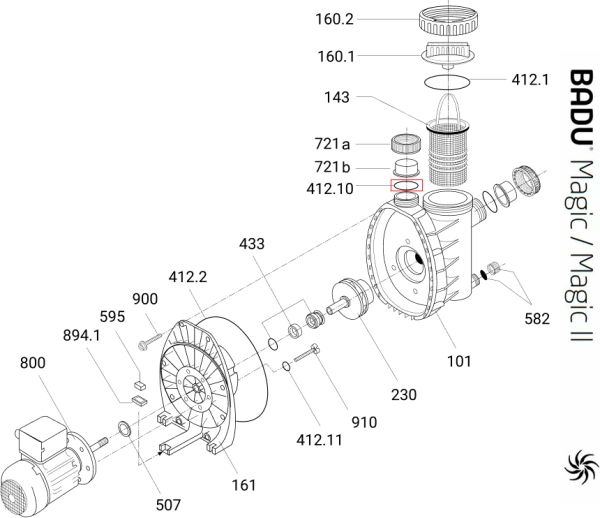 Уплотнительное кольцо соединительной муфты насоса Speck BADU PICCO ІІ/MAGIC (292.0141.252)