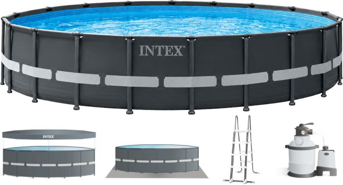 Каркасный бассейн Intex 26340 ULTRA XTR (732х132 см) с песочным фильтром, лестницей, подложкой и тентом