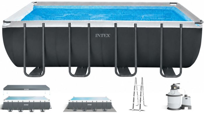 Каркасный бассейн Intex 26364 ULTRA XTR (732х366х132 см) с песочным фильтром, лестницей, подложкой и тентом