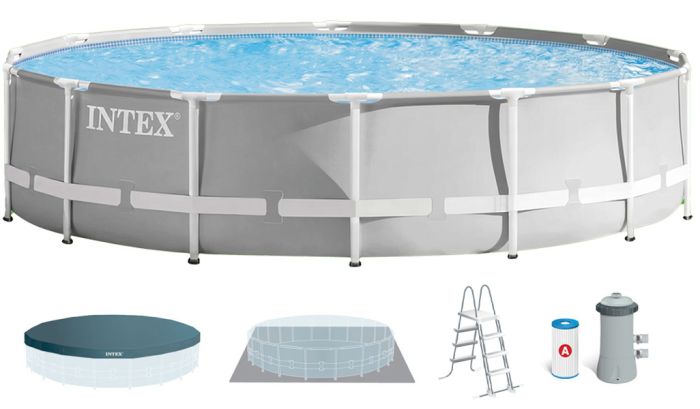 Каркасный бассейн Intex 26720 Premium (427х107 см) с картриджным фильтром, лестницей и тентом
