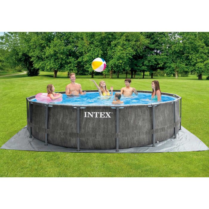 Каркасный бассейн Intex 26742 GREYWOOD (457х122 см) с картриджным фильтром, лестницей и тентом