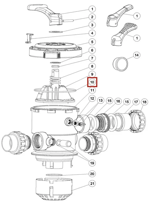 Уплотнительное кольцо крышки клапана Emaux MPV-08 (2010003)
