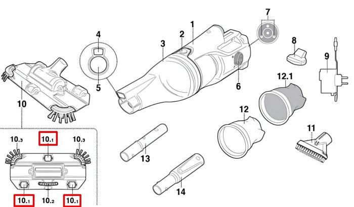 Набор колес Kokido для пылесоса Voltera 35 EV35CBX/EU (3 шт.)