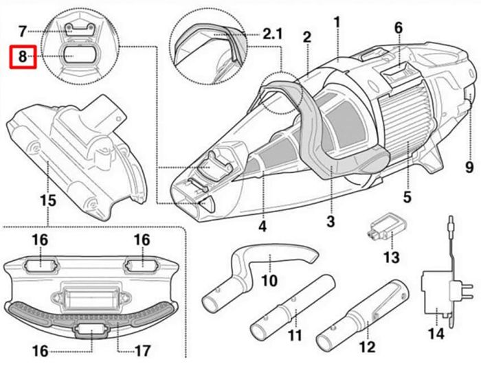 Заслонка клапана слива воды Kokido для пылесоса Voltera 75 EV75CBX/EU