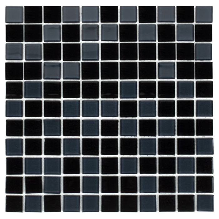 Мозаика стеклянная Aquaviva Сristall Black/Gray