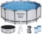Каркасный бассейн Bestway 5618W (396х122 см) с картриджным фильтром, лестницей и защитным тентом
