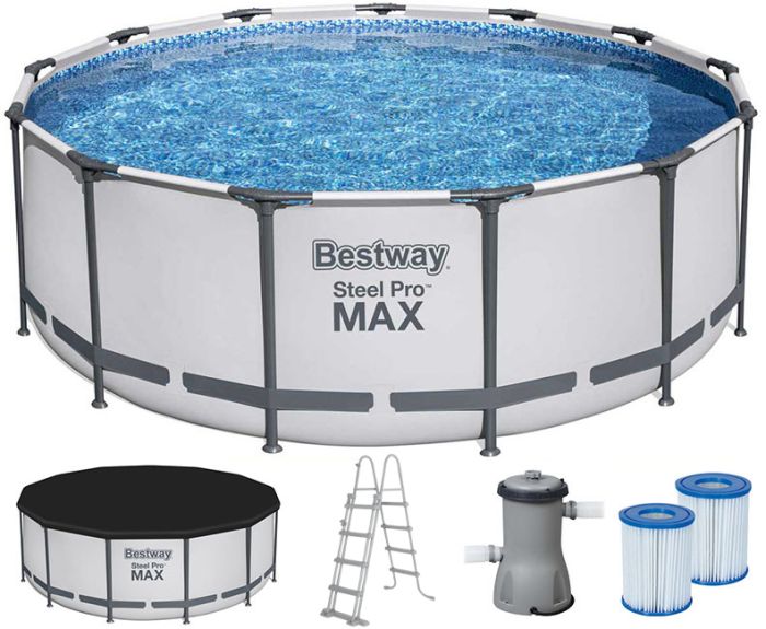 Каркасный бассейн Bestway 5618W (396х122 см) с картриджным фильтром, лестницей и защитным тентом