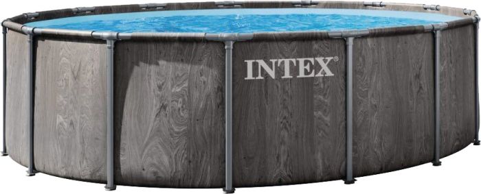 Каркасный бассейн Intex 26742 GREYWOOD (457х122 см) с картриджным фильтром, лестницей и тентом