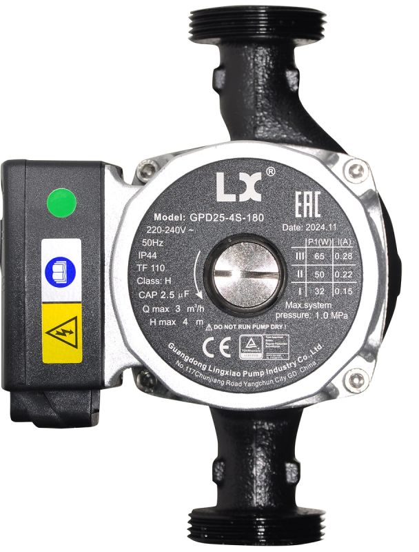 Насос циркуляционный Aquaviva LX GPD25-6S-180 (220 В, 3 м3/ч), с переменной скоростью