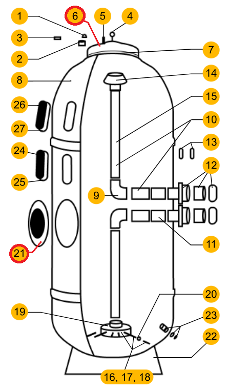 Крышка фильтра Aquaviva AP 450-930 мм