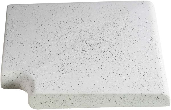 Угловой копинговый камень Aquazone Tuff 320x400x50-25 мм, белый (пористый)