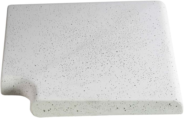 Угловой копинговый камень Aquazone Tuff 320x400x50-25 мм, белый (пористый)