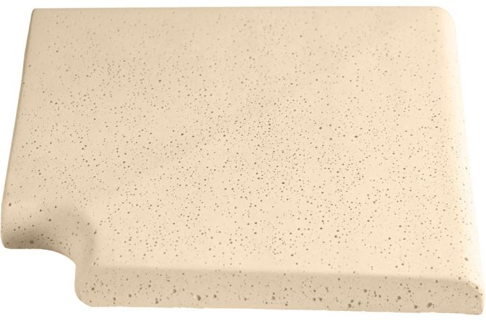 Угловой копинговый камень Aquazone Tuff 320x400x50-25 мм, бежевый (пористый)
