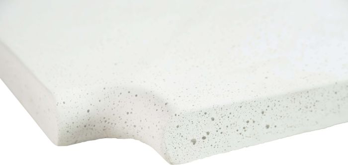 Угловой копинговый камень Aquazone Tuff 320x400x50-25 мм, белый (пористый)