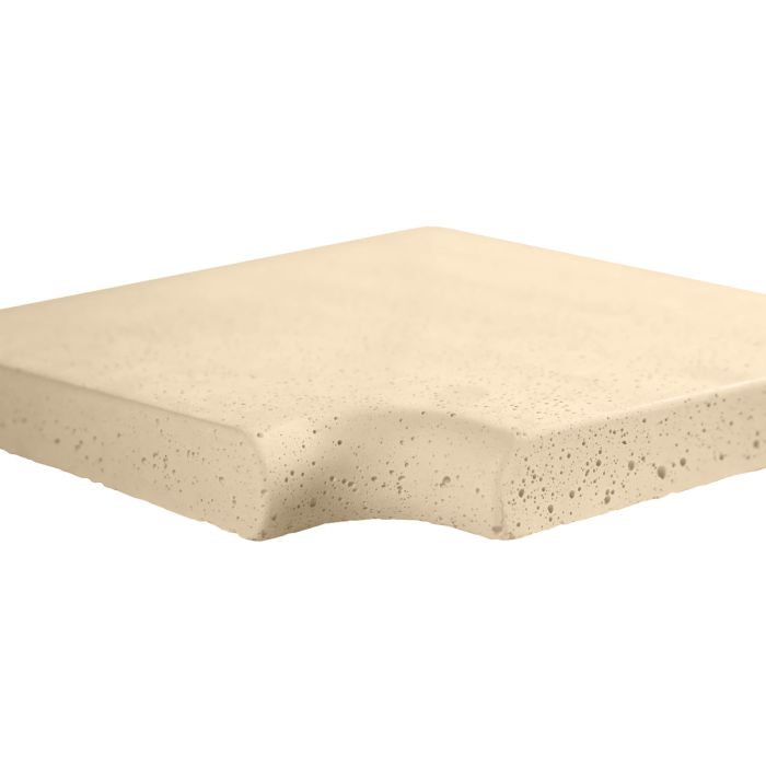 Угловой копинговый камень Aquazone Tuff 320x400x50-25 мм, бежевый (пористый)
