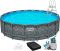 Каркасный бассейн Bestway Grey 561KE (610х132 см) с песочным фильтром, тентом и лестницей