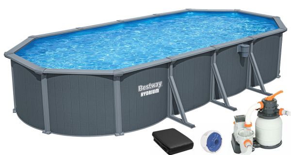 Сборный бассейн Bestway Hydrium 561CW (732х366х132 см) с песочным фильтром, лестницей и тентом