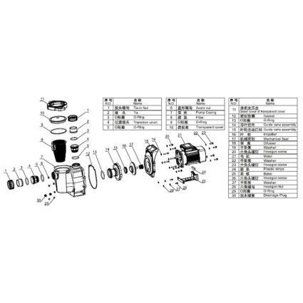 Насос AquaViva LX SWPB300T (380В, 28 м3/ч, 3HP)